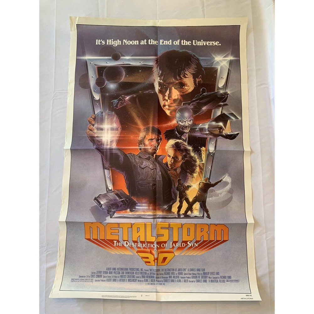 MetalStorm 3D Original One Sheet Movie Poster - Folded - 1983